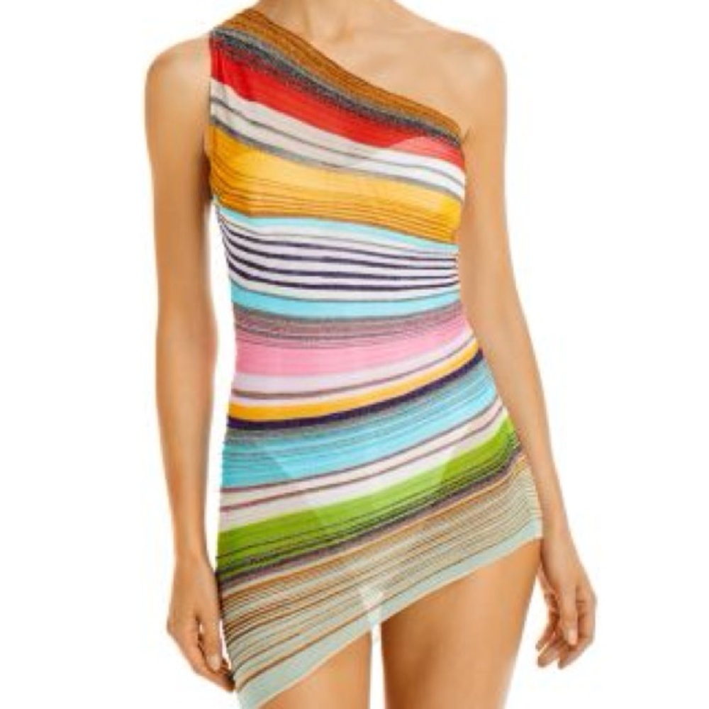 ISO Missoni Striped One-Shoulder Dress